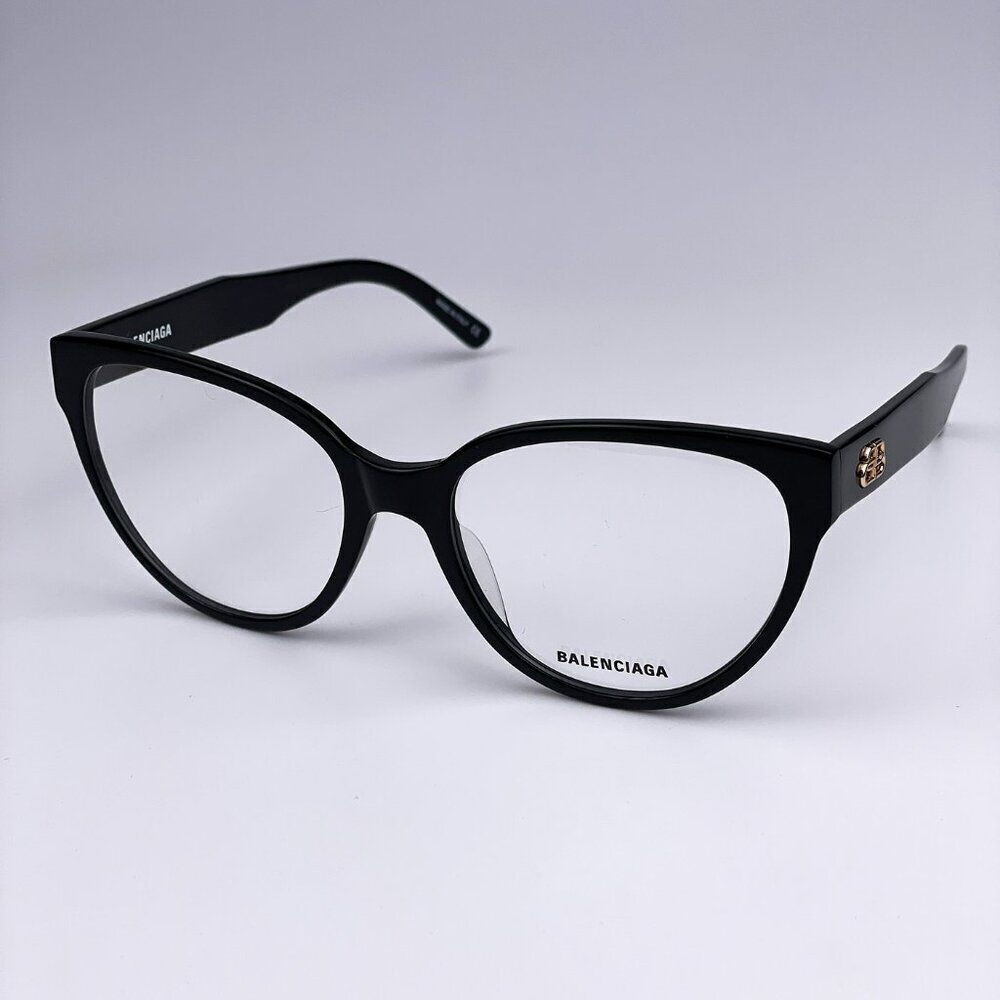 SALE! NEW Balenciaga Everyday BB0064O 001 Black Demo Cat Eye Women Eyeglasses - Picture 3 of 10